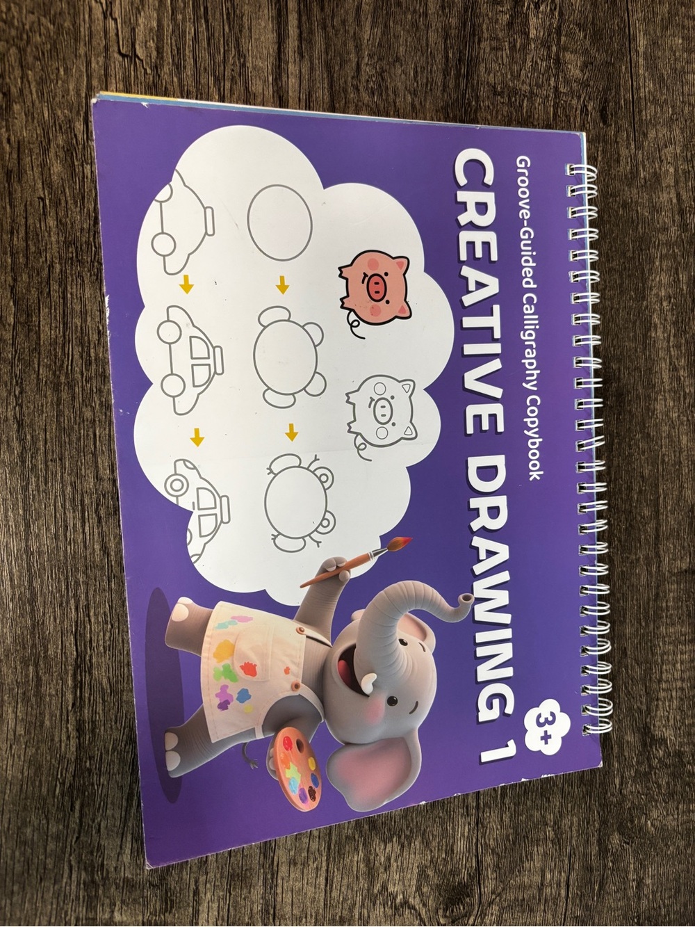 Creative Drawing 1 Kids Art Workbook - Purple